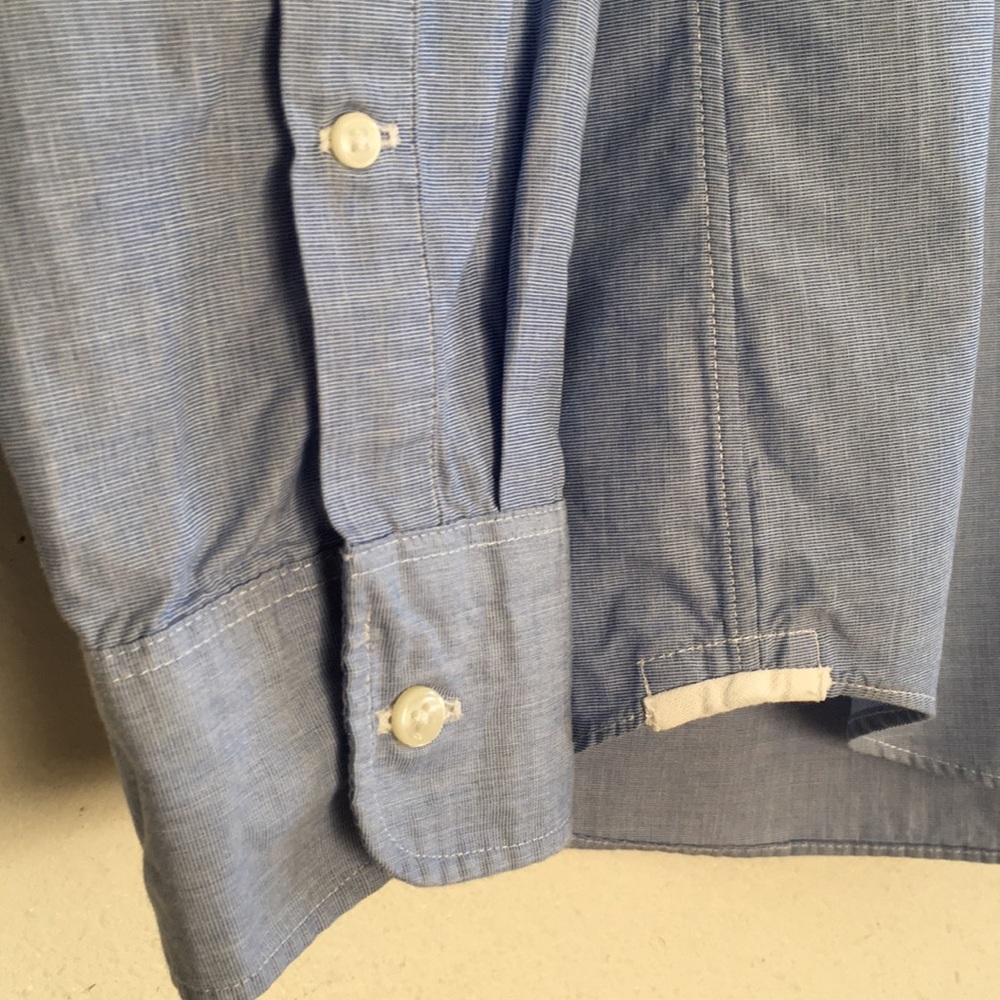 J. Crew Button Down Denim Chambray, M, Slim Fit - Picture 5 of 10